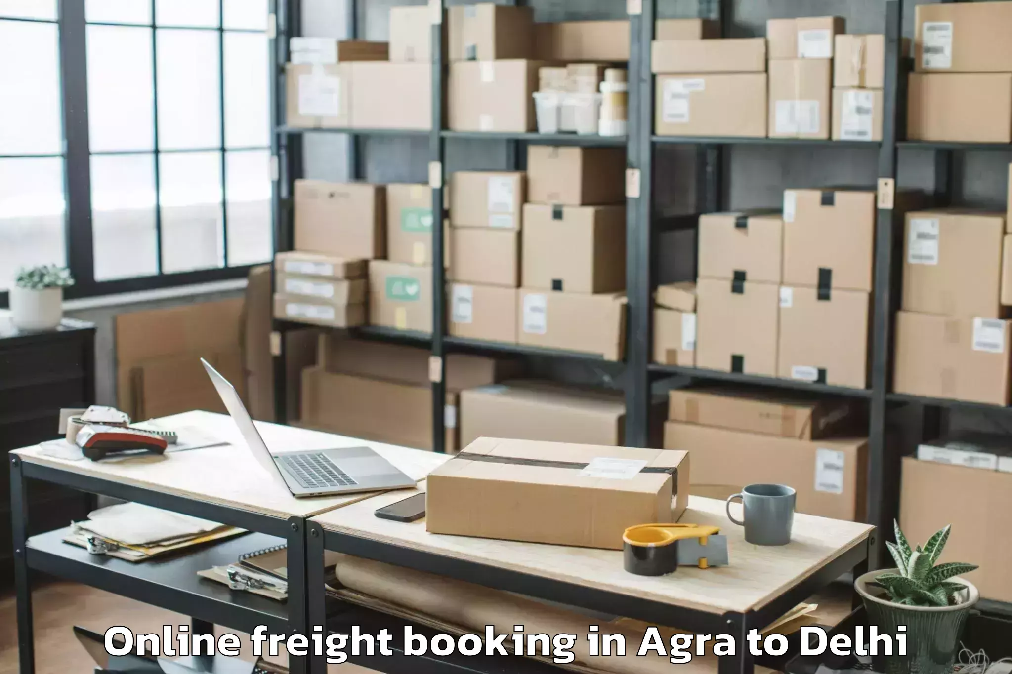 Efficient Agra to Parsvnath Mall Azadpur Online Freight Booking